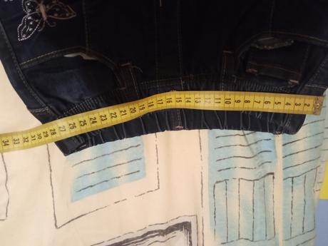 Zateplené jeginsy rifle s motýľom, 134