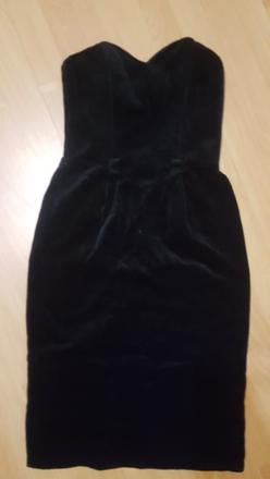 Púzdrové zamatové šaty čierne 38, 38