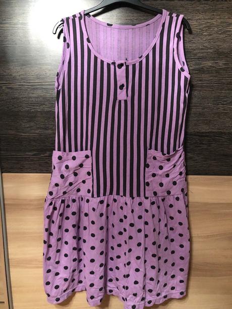 Bavlnene fialove saty 48, 48