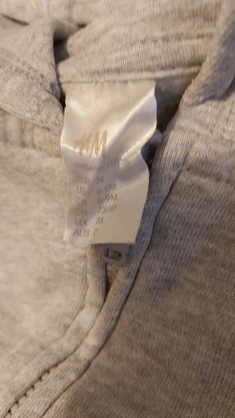 Mikina šedá h&m 74, h&m,74