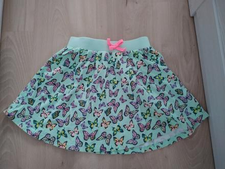 Mentolova suknicka s motylikmi sadne od 86 do 122, 