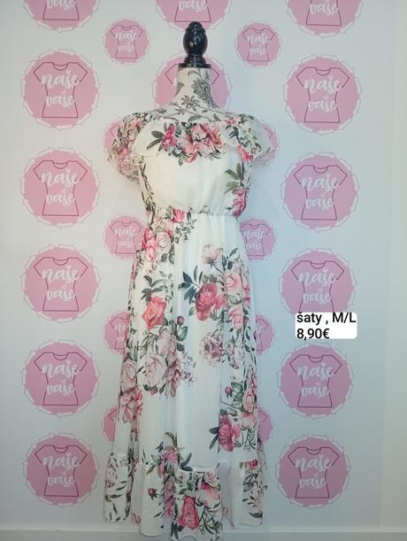 Kvietkované šaty m/l, m