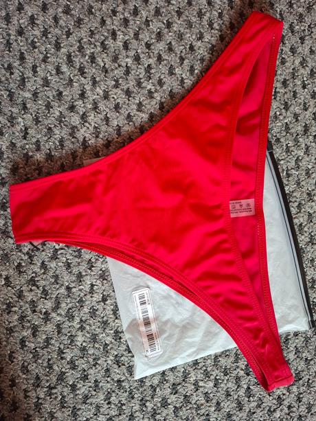 Dámske červené plavky, xl
