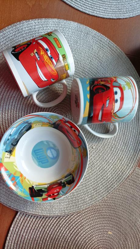 Miska + šálky mcqueen, 