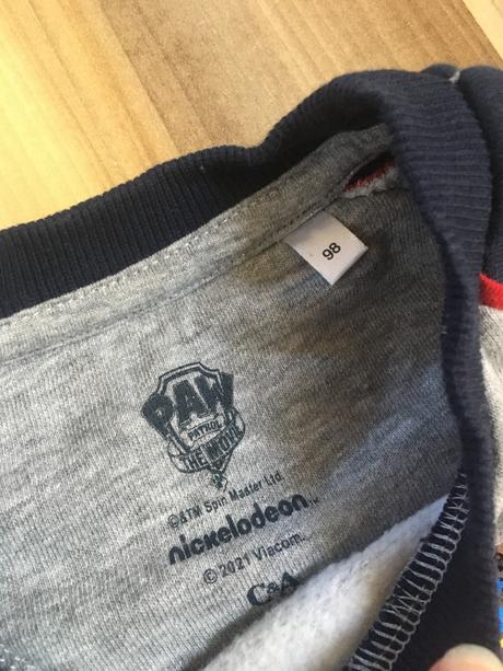 Mikina s flitrami paw patrol v. 98, c&a,98