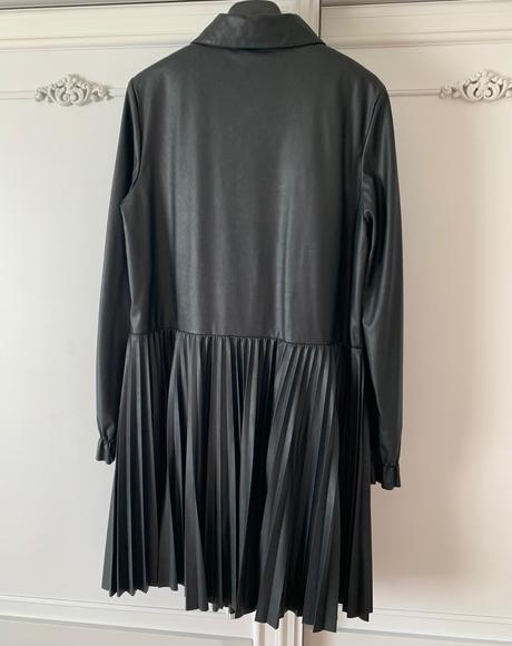Dizajnérske koženkové šaty twinset č.158-170,16 r., twinset,164