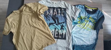 Tričká 3 ks, h&m,164