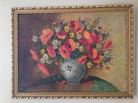 Kytica - krásna olejomalba, 