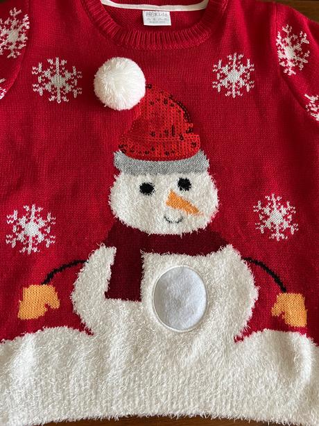 Vianočný pulóvrik so snehuliakom, f&f,122