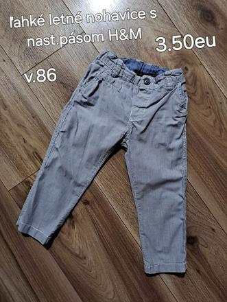 Letné nohavice h&m, h&m,86