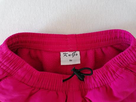 Flisom zateplene sportove nohavice 86/92, kugo,86