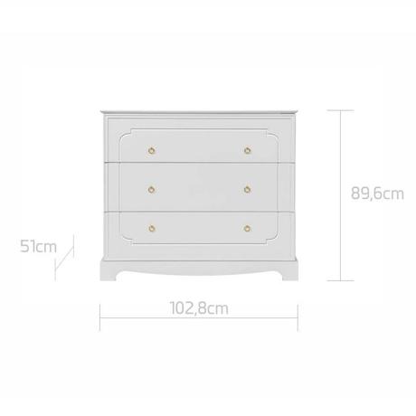 Royal nadčasová biela komoda,