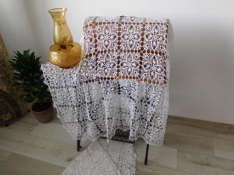 Obrus háčkovaný, malý+veľký, 