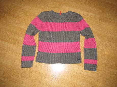 Šedo - ružový sveter v. l, l