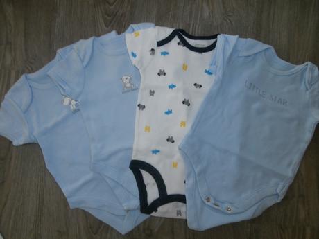 Balík 4ks body s krátkym rukávom, 50–62