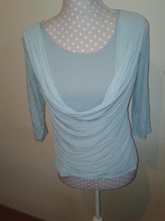 Nebeskymodrý dvojvrstvový top s, s