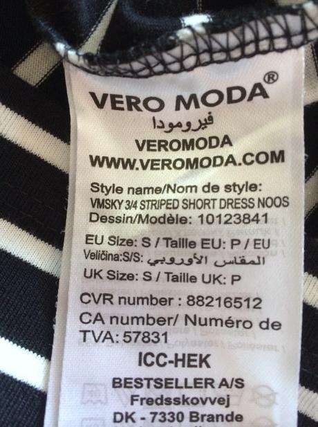 Vero moda pásikavé šaty vel.s, vero moda,s