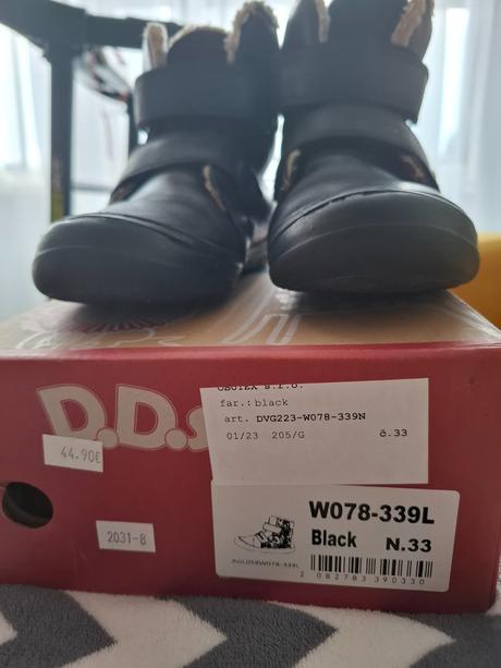 Zimné barefoot topánky d.d.step, d.d.step,33