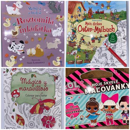 Omaľovánky, aktivity,