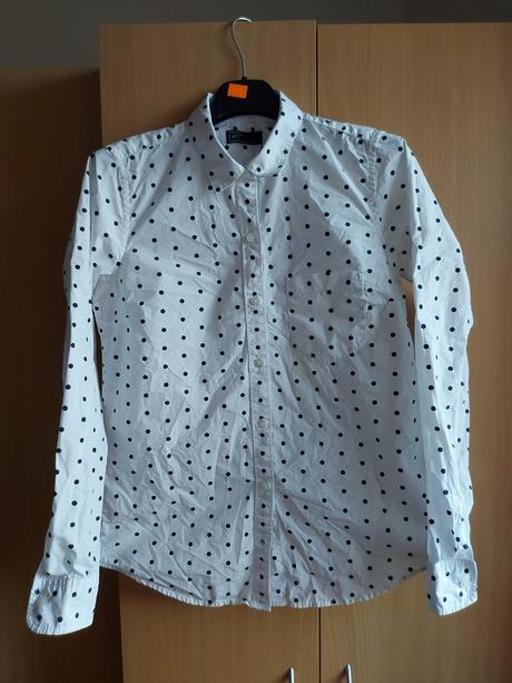 Biela bodkovaná košeľa, gap,xs