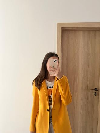 Horčicovy kabát veľkosť 164, 164