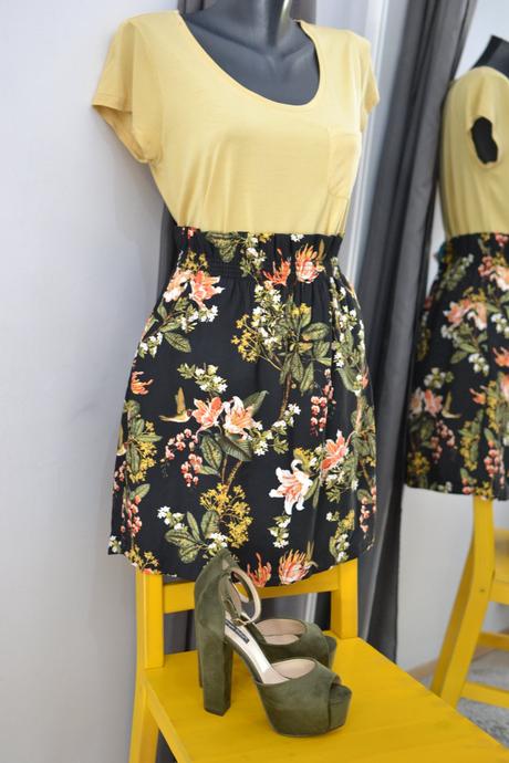 Žlté tričko m, h&m,m