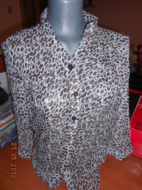 Tigrovaná jemnučká šifon leo, m