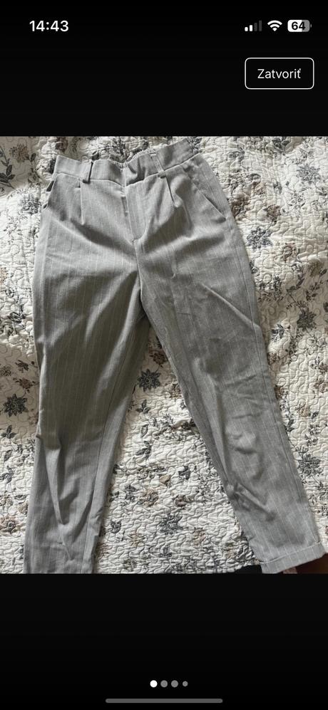 Elegantné nohavice s pásikmi, stradivarius,xs