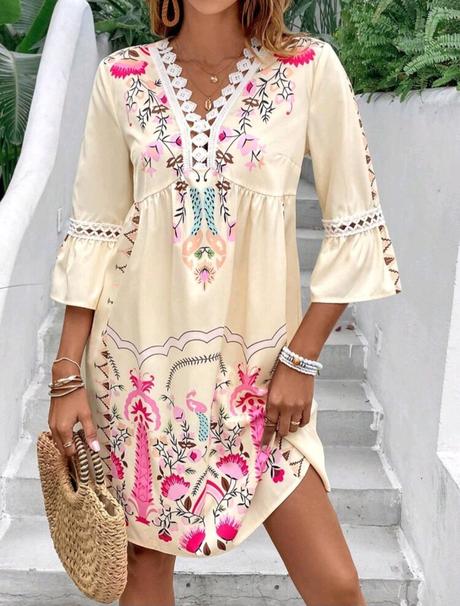 Šaty vzorované poštovné zdarma, l / m / s / xl