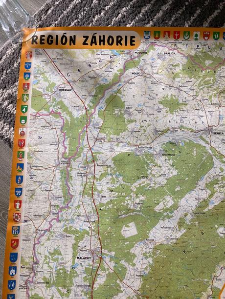 Mapa región záhorie,