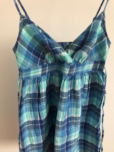 Modro-zelené letné šaty na ramienka, f&f,36