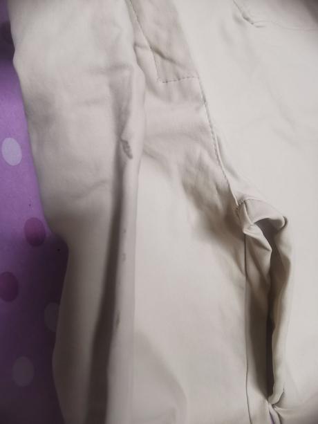 Koženkové nohavice béžové, l