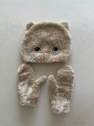 Čiapka a rukavice mačicka, 56