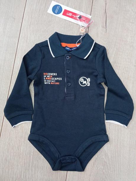 Chlapčenské body s nápisom (0-3 mes.), original marines,56