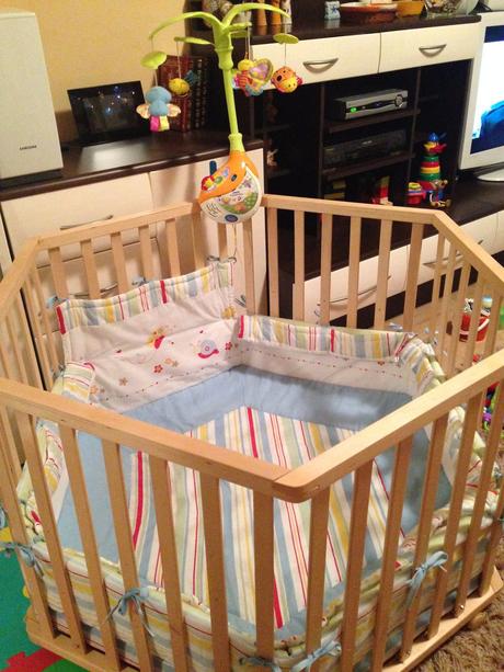 6 uhoľníková ohrádka roba s posteľným prádlom, 120,120