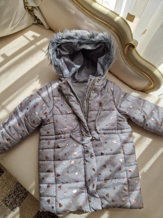 Zimná bunda - srdiečka 98, pepco,98