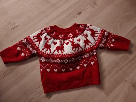 Teplucky vianočný zimný pulóver 92-104, 