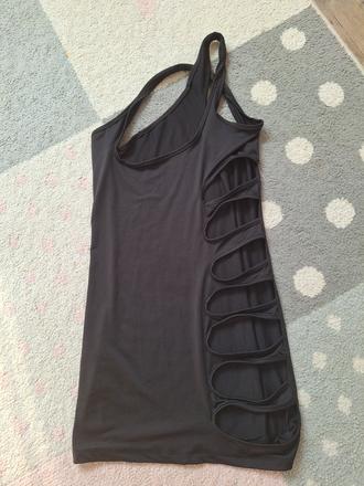 Čierne tielko s vyrezmi, s