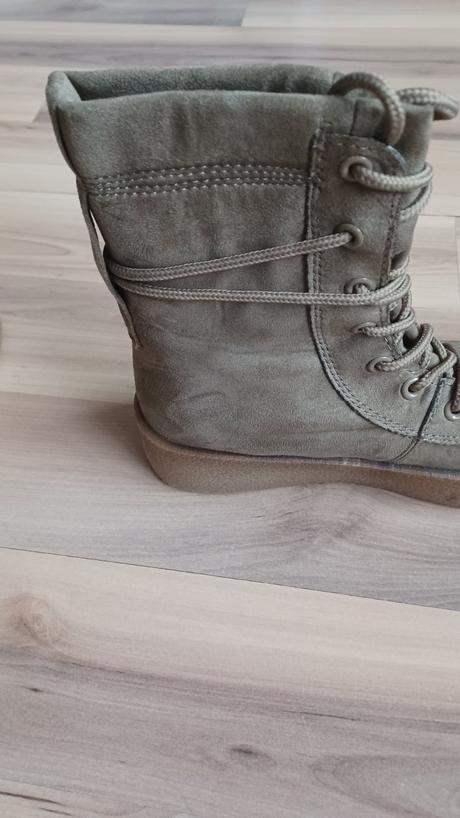 Khaki šnurovacie topánky, 36