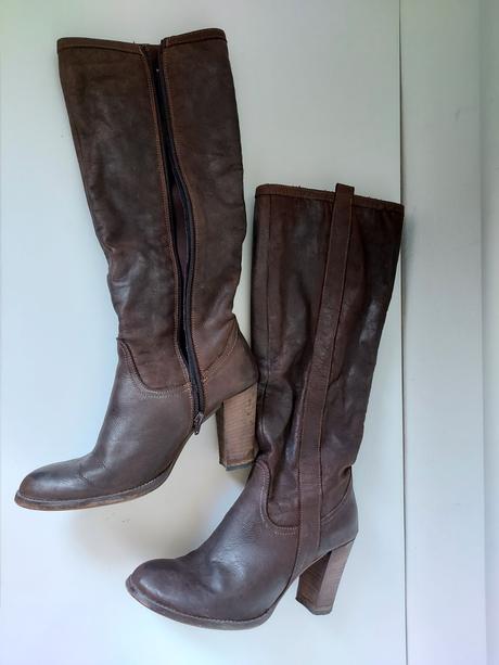 Kožené čižmy vera gomma 39, 39