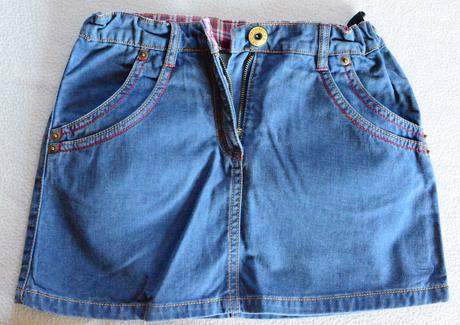 Riflová suknička modrá, 146