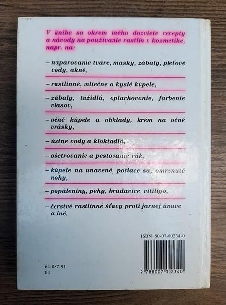 Kozmetické prípravky z rastlín, 