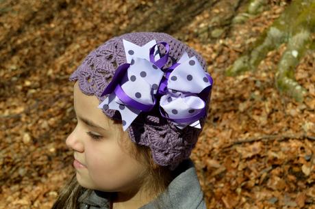 Háčkovaná čiapočka s mašličkou, 50 - 158