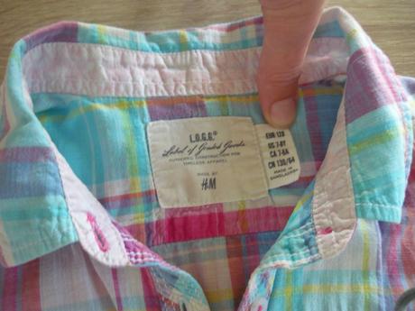 Blúzka karo, h&m,128