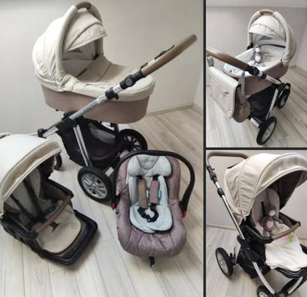 Kočík 3-kombinácia baby design dotty (béžovo-hnedý, baby design,baby design dotty