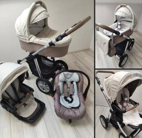 Kočík 3-kombinácia baby design dotty (béžovo-hnedý, baby design,baby design dotty