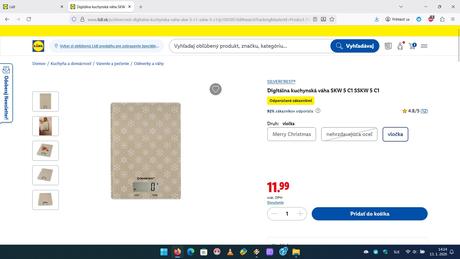 Digitálna kuchynská váha silvercrest 3,