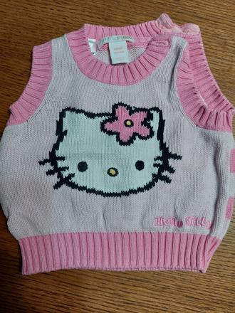 Vesta pletená "hello kitty", h&m,68