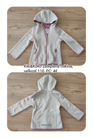 Kiki&koko zateplená mikina, veľkosť 110, kiki&koko,110