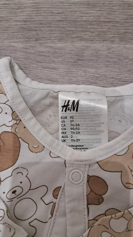 Pyžamá, h&m,92